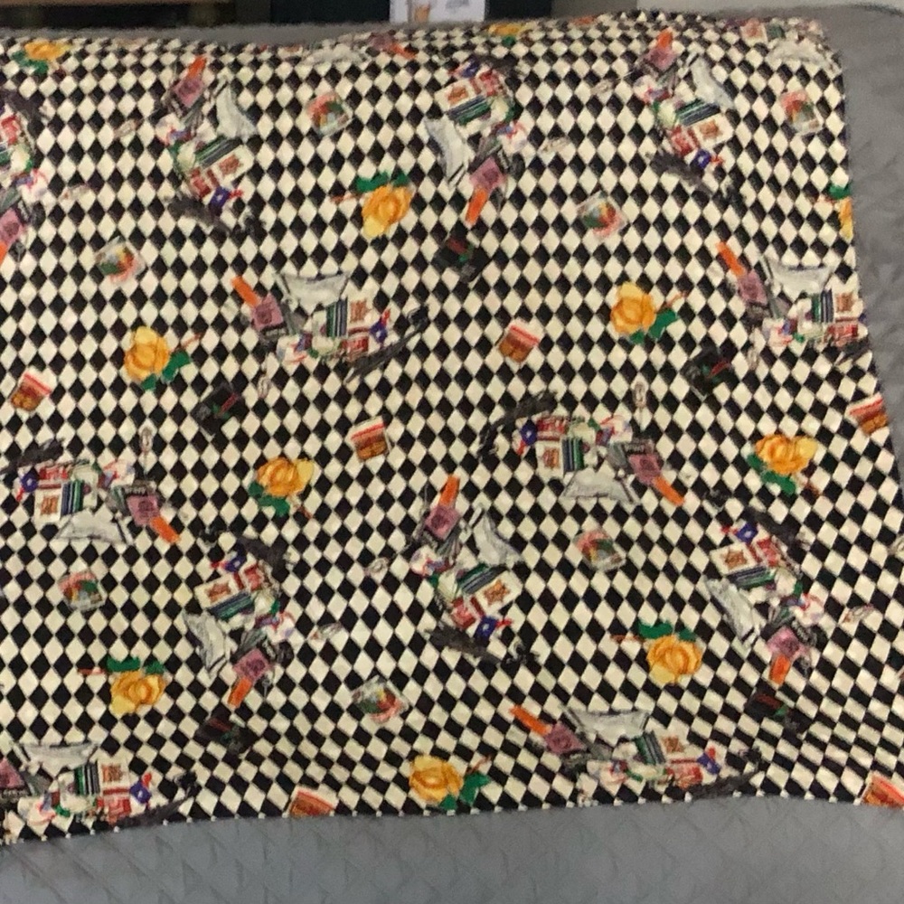 Nicole Miller “Yellow Rose of Texas” silk scarf 40X42